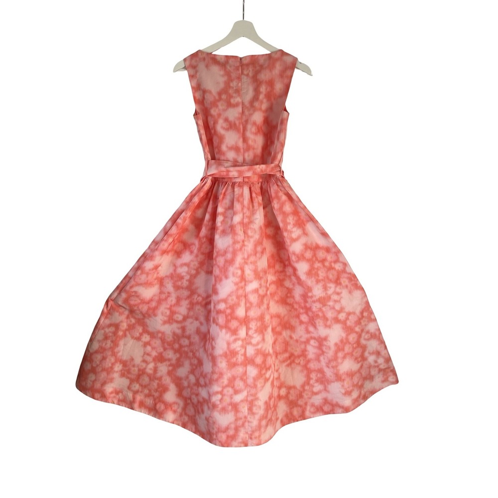 Molly Goddard Abstract Floral Tie Dye Tent Dress Pink Orange Princess Garden 2 - Picture 11 of 16